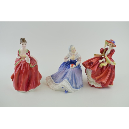 126 - Royal Doulton figures 'Flower of Love' H.N. 3970 (a/f), 'Happy Anniversary' H.N. 3097 and 'Top of th... 