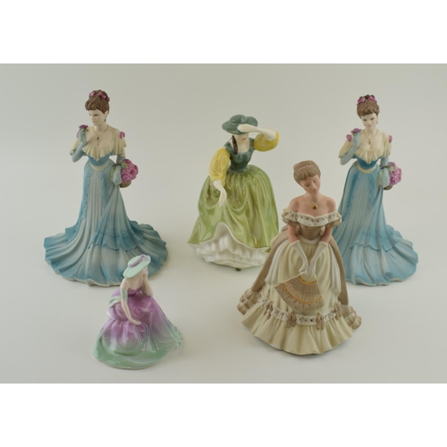 138 - A collection of figures to include Coalport 'Age of Elegance', 'Summer', Coalport 'Age of Elegance',... 