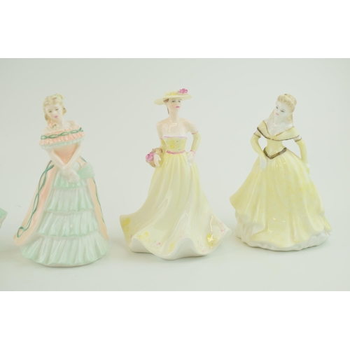 139 - Coalport figures 'Debutants', 'Beth', 'Amy' together with 'Party Time', 'Kerry', 'Jo' and one other.... 