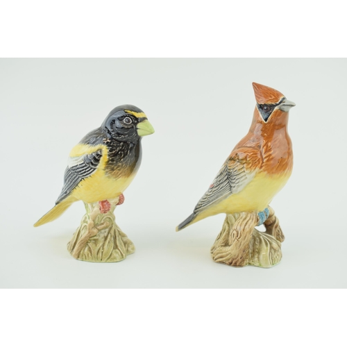 14 - Beswick birds to include a Evening Grosbeak 2190 and a Cedar Waxwing 2184 (2).