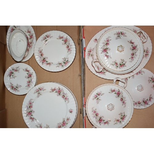 146 - A collection of Royal Albert 'Lavender Rose' dinner ware to include two tureens, gravy boat, six 26.... 