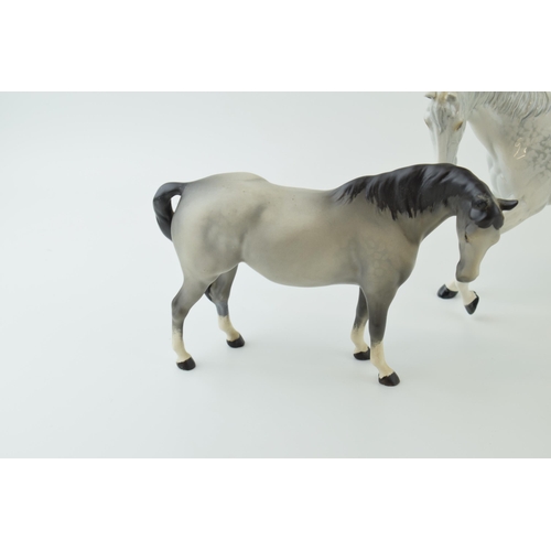 18 - Beswick horses to include two Spirits and a mare facing right  (3), all with damages).