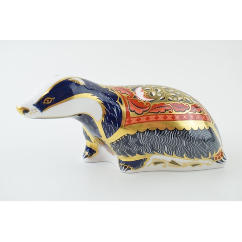 49 - Royal Crown Derby paperweight, Moonlight Badger, produced exclusively for the Royal Crown Derby Coll... 