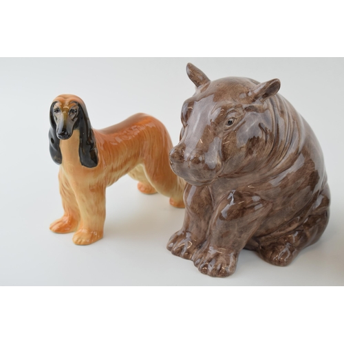 5 - A collection of Beswick dogs to include 'Hajubah of Davlen' Afgan Hound, 'Collie' and 'Doberman Pins... 