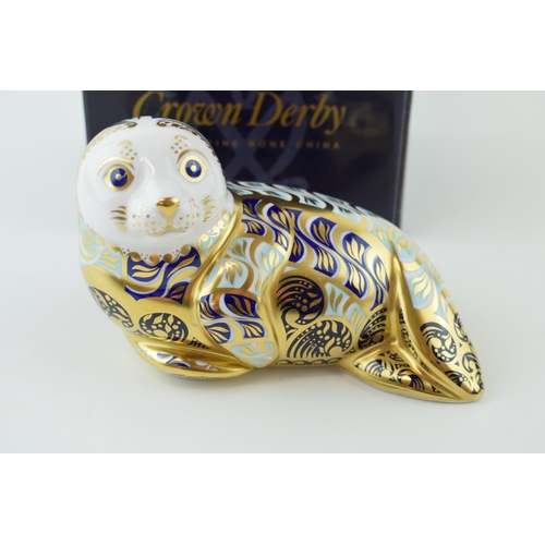 51 - Royal Crown Derby paperweight, Harbour Seal, 15cm, this is number 496 of a limited edition of 4,500,... 