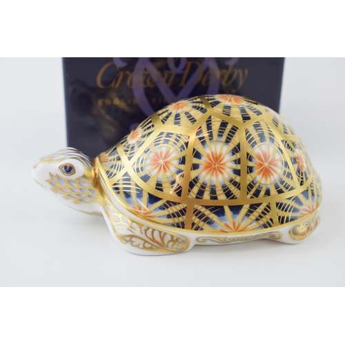 52 - Royal Crown Derby paperweight, Indian Star Tortoise, modelled by Peter Allen, decoration design by S... 