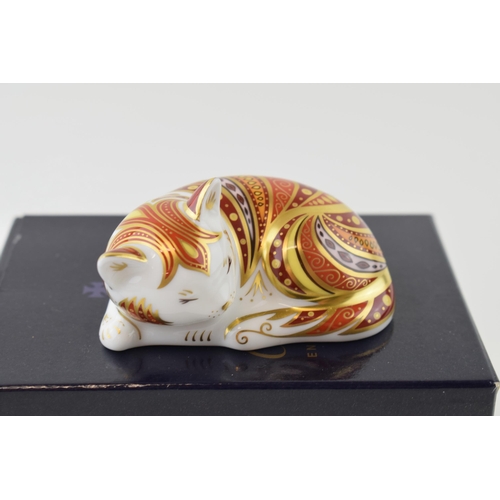 53 - Royal Crown Derby paperweight, Marmelo - Sleeping Kitten, 8cm long, this is number 1,204 of a specia... 