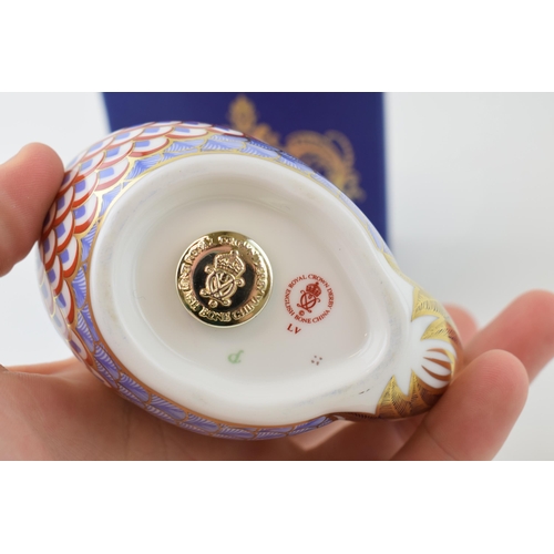 55 - Royal Crown Derby paperweight, Cockerel, 9.5cm high, date code for 1992 (LV), gold stopper, Royal Cr... 