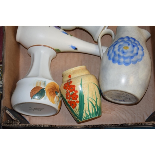 66 - A mixed collection of 'Radford Pottery' items to include jugs and vases. (Qty)