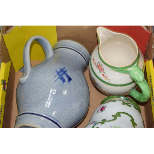 74 - A mixed collection of ceramic items to include Keelings & Co. Losol Ware jug, Noritake vase, H.J, Wo... 