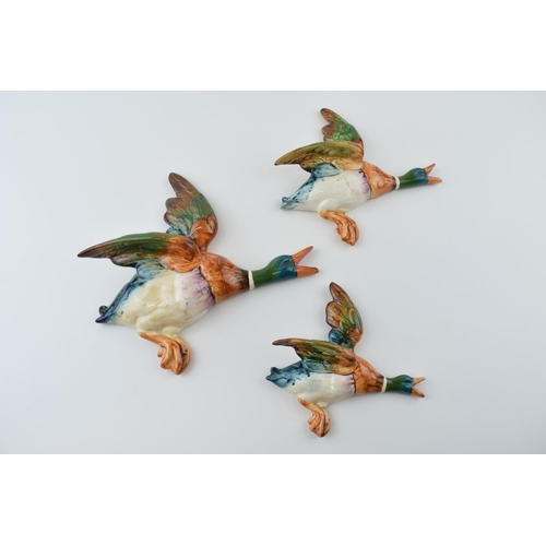 9 - Beswick Flying Mallard wall plaques to include 596-2, 596-3 and 596-4 (3).