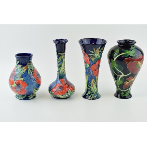 90 - Old Tupton Ware to include three vases, one bulbous, 20.5cm tall,, with a Country Craft Collection b... 