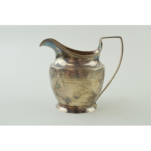 483 - Georgian silver cream jug, London 1800, 94.3g.