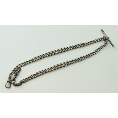 504 - Silver Albert Chain Hallmarked 42 cm 45.8g Weight