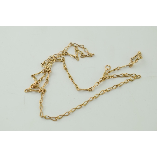 542 - A 9ct gold chain, 2.7g, 41cm long.