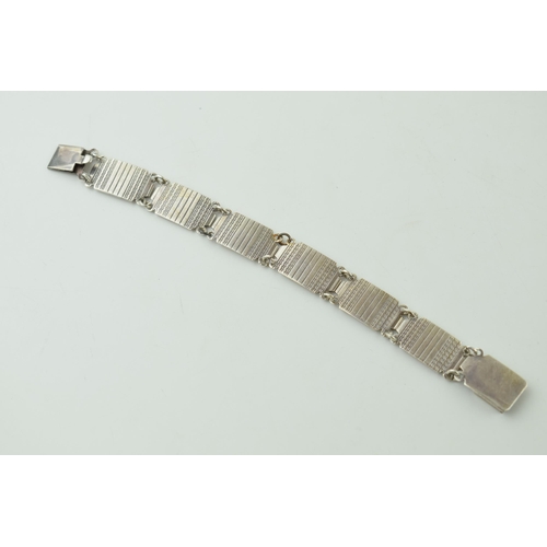 546 - Silver Art Deco style bracelet, 15.1g, 17.5cm long.