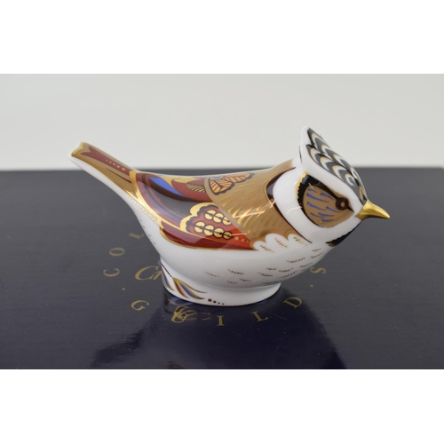 238 - Royal Crown Derby paperweight, Crested Tit, an exclusive for the RCD Collectors Guild, 21st annivers... 