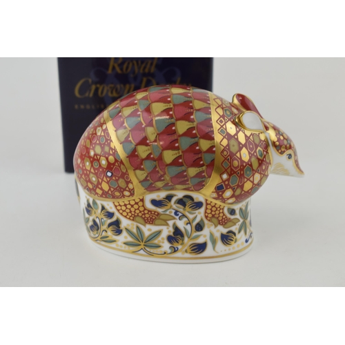 262 - Royal Crown Derby paperweight, Armadillo, gold stopper, red printed marks and Royal Crown Derby stam... 