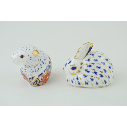 267 - Two Royal Crown Derby paperweights, Rabbit, one of the original six paperweights first introduced at... 