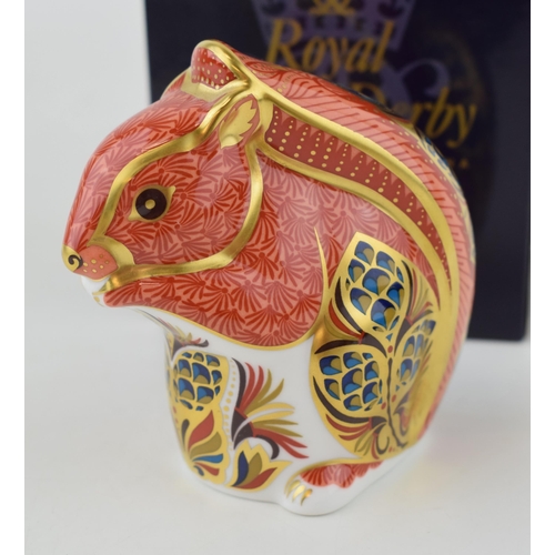 269 - Royal Crown Derby paperweight, Red Squirrel, date mark for 1998 (LXI),red Royal Crown Derby stamp on... 