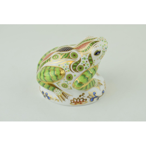 293 - Royal Crown Derby paperweight, Toad, 9cm, this is number 2,881 of a limited edition of 3,500, red pr... 