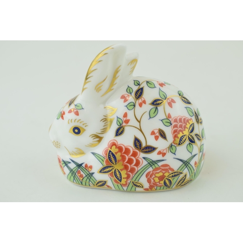 294 - Royal Crown Derby paperweight, Collectors Guild Exclusive Meadow Rabbit, red printed marks and Royal... 