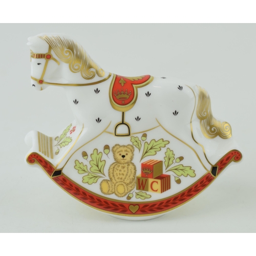 297 - Royal Crown Derby Royal Baby Rocking Horse, to celebrate the birth of His Royal Highness Prince Geor... 