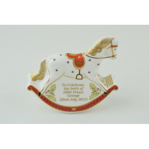 297 - Royal Crown Derby Royal Baby Rocking Horse, to celebrate the birth of His Royal Highness Prince Geor... 