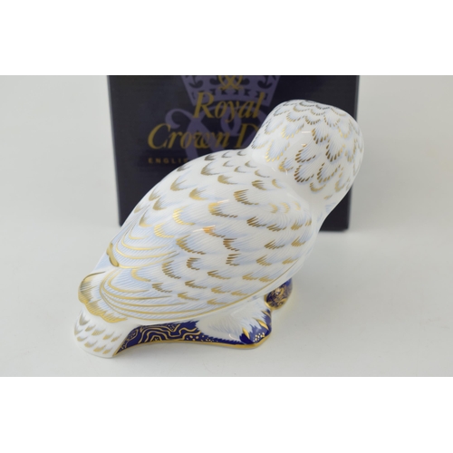 308 - Royal Crown Derby paperweight, Snowy Owl, an exclusive for the Royal Crown Derby Collectors Guild, r... 