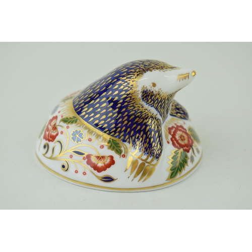 344 - Royal Crown Derby paperweight, Mole, an exclusive for the Royal Crown Derby Collector's Guild 1994, ... 