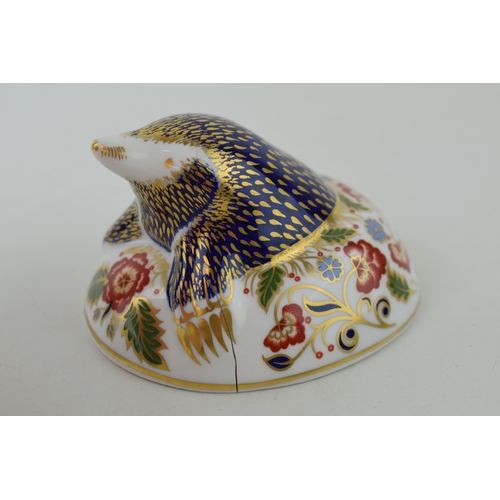 344 - Royal Crown Derby paperweight, Mole, an exclusive for the Royal Crown Derby Collector's Guild 1994, ... 