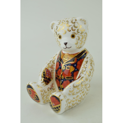 346 - Royal Crown Derby Debonair Bear paperweight, 12cm, an exclusive for the Royal Crown Derby Collectors... 