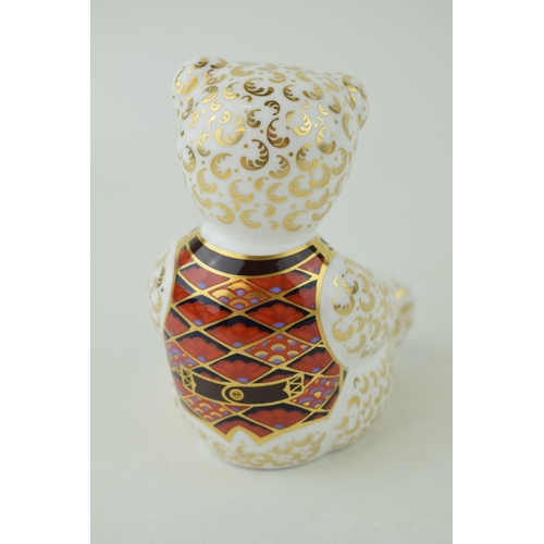 346 - Royal Crown Derby Debonair Bear paperweight, 12cm, an exclusive for the Royal Crown Derby Collectors... 