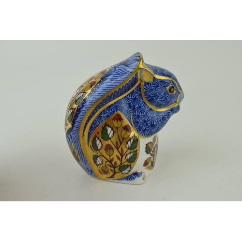 348 - Royal Crown Derby Paperweight, Debenhams Squirrel, exclusive to Debenhams until the end of 1999, gol... 