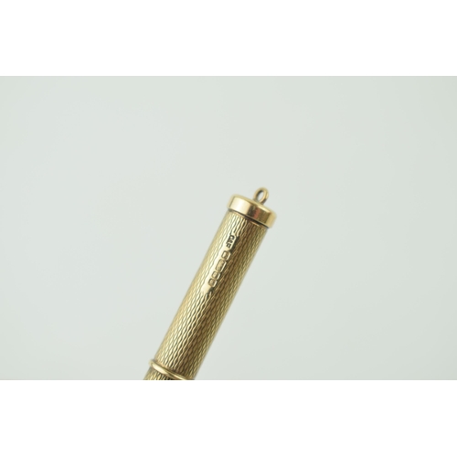 561 - A 9ct yellow gold toothpick. D&F Birmingham. Length 5cm. Weight 6.5 grams.