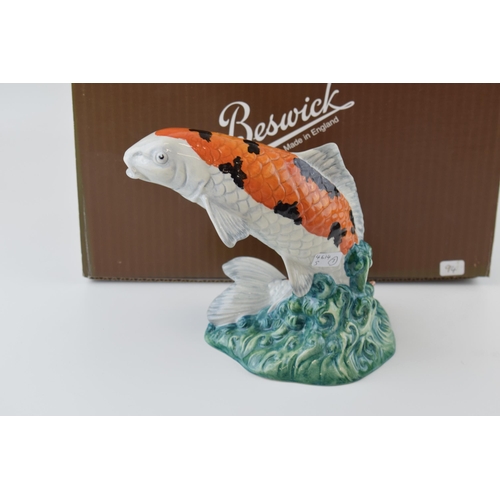 11 - Boxed Beswick Fish figure 'Koi Carp' limited edition of 500. Height 17cm, Length 16cm.