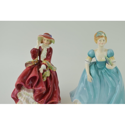 116 - Royal Doulton figures 'Top o' the Hill' H.N. 1834, 'Happy Birthday' H.N. 3660 together with 'Eugenie... 