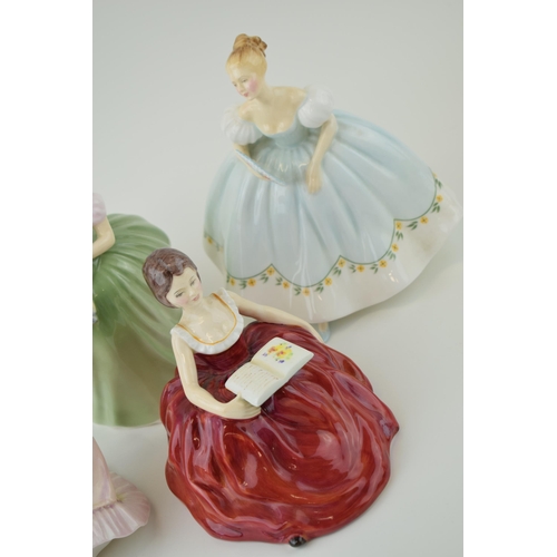 118 - Royal Doulton figures 'Clarissa' H.N. 2345, 'Happy Birthday' H.N. 3095 (second), 'First Dance' H.N. ... 