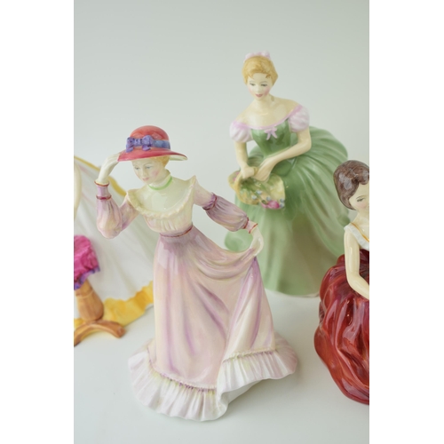 118 - Royal Doulton figures 'Clarissa' H.N. 2345, 'Happy Birthday' H.N. 3095 (second), 'First Dance' H.N. ... 