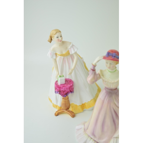 118 - Royal Doulton figures 'Clarissa' H.N. 2345, 'Happy Birthday' H.N. 3095 (second), 'First Dance' H.N. ... 