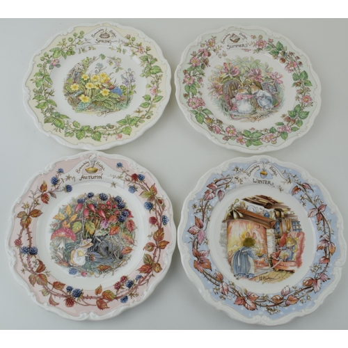 120 - Royal Doulton 'Brambly Hedge' plates 'Spring', 'Summer', 'Autumn', 'Winter'. (4) Diameter 21cm.