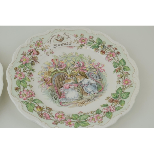 120 - Royal Doulton 'Brambly Hedge' plates 'Spring', 'Summer', 'Autumn', 'Winter'. (4) Diameter 21cm.