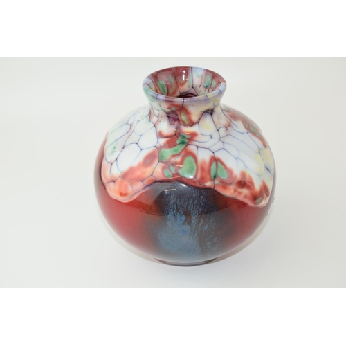 121 - Royal Doulton Burslem Artwares Flambe Lantao Vase, Oriental, Limited edition no.50 of 350, boxed wit... 