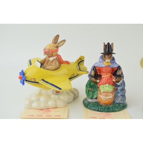 147 - Royal Doulton Bunnykins to include DB23 Sousaphone from Oompah Band, DB293 Witches Cauldron, DB267 C... 