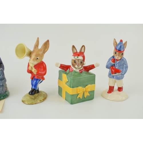 147 - Royal Doulton Bunnykins to include DB23 Sousaphone from Oompah Band, DB293 Witches Cauldron, DB267 C... 