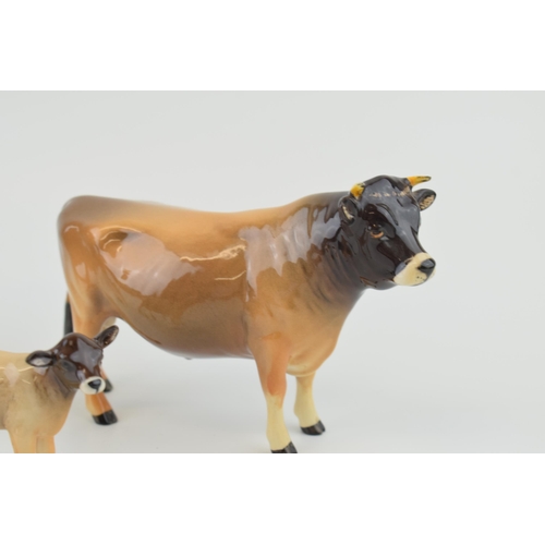 22 - Beswick cattle family to include the Jersey Bull, Jersey Bull and Jersey Calf (3).