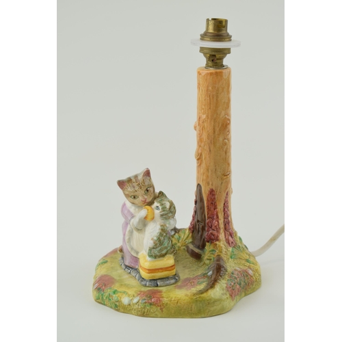 27 - A Beswick 'Beatrix Potter' figural table lamp of 'Tabitha Cat'. Height 22cm.