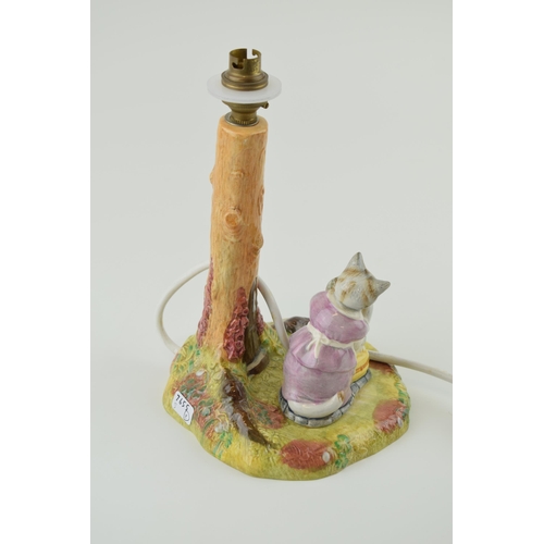 27 - A Beswick 'Beatrix Potter' figural table lamp of 'Tabitha Cat'. Height 22cm.