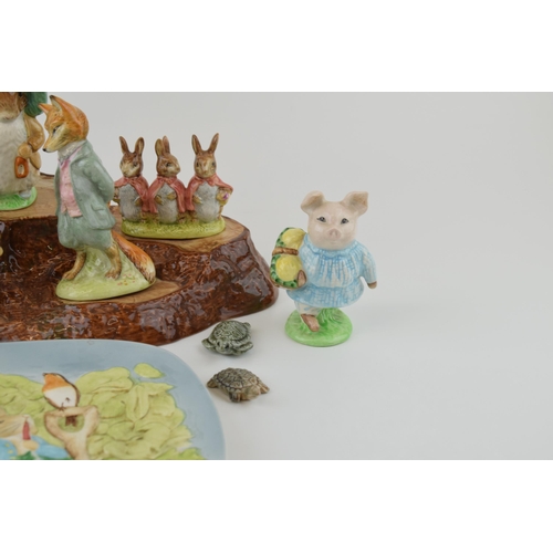 28 - A collection of Beatrix Potter figures to include 'Jemima Puddle Duck', 'Little Pig Robinson', 'Pete... 