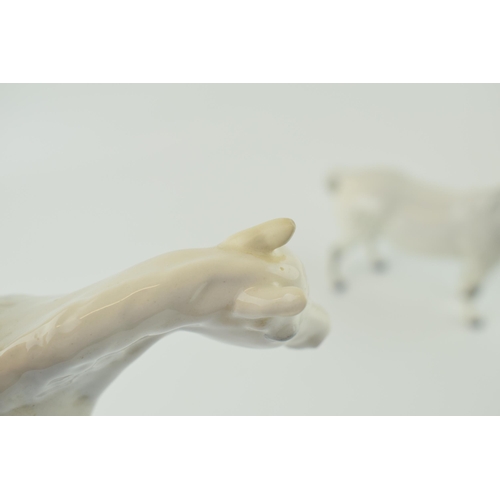 30 - Beswick Connemara (restored ear) with a grey horse (2).